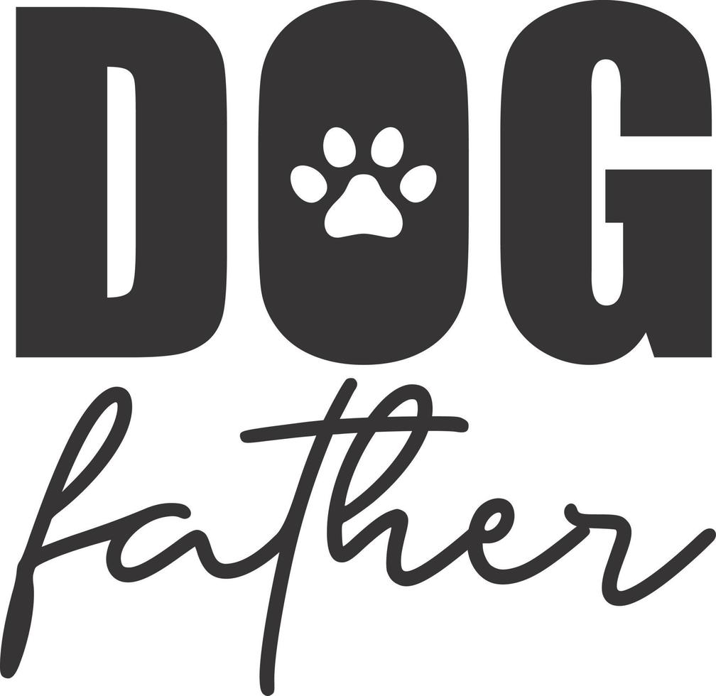 Dog father icon with paw vector