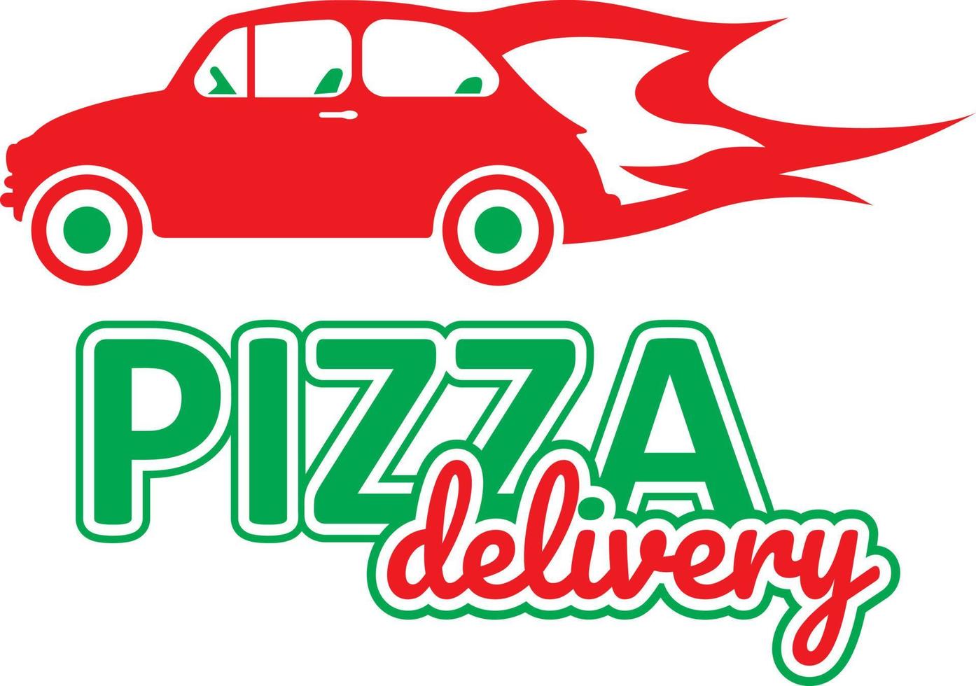 Pizza delivery sign vector