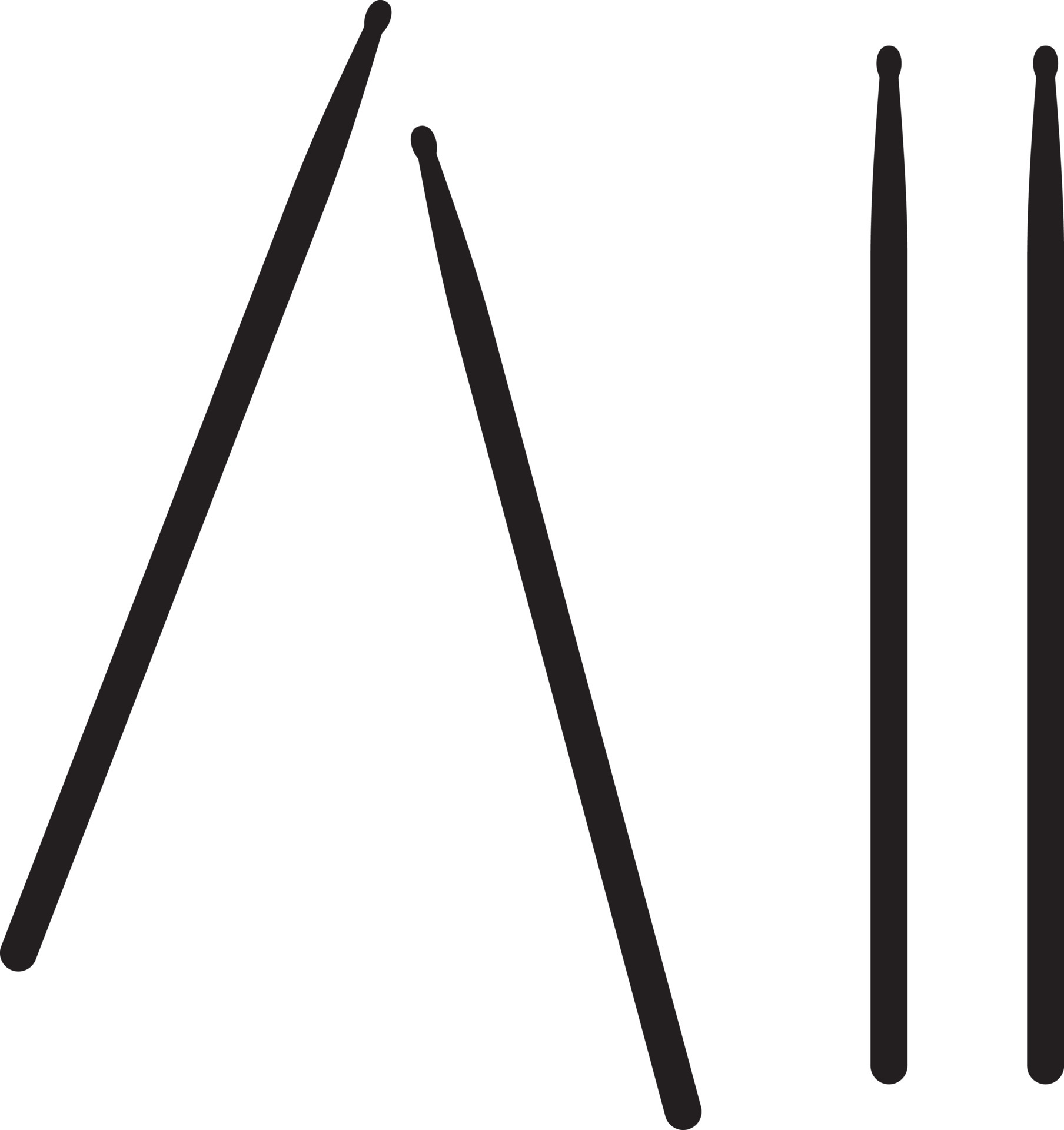 Drumsticks silhouette vector 4692513 Vector Art at Vecteezy