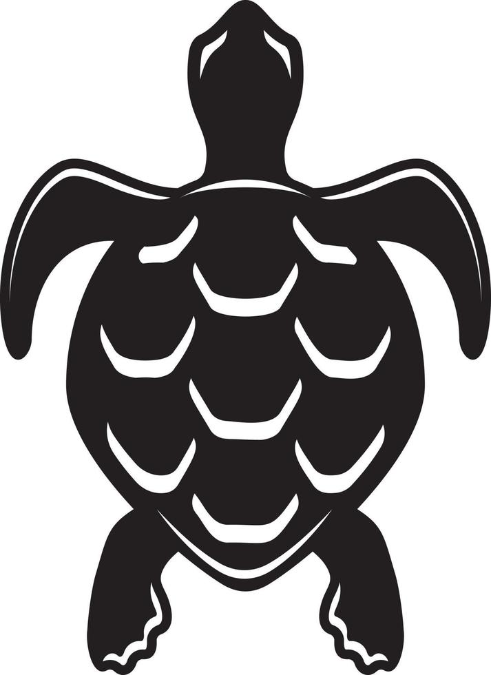 Sea turtle silhouette vector