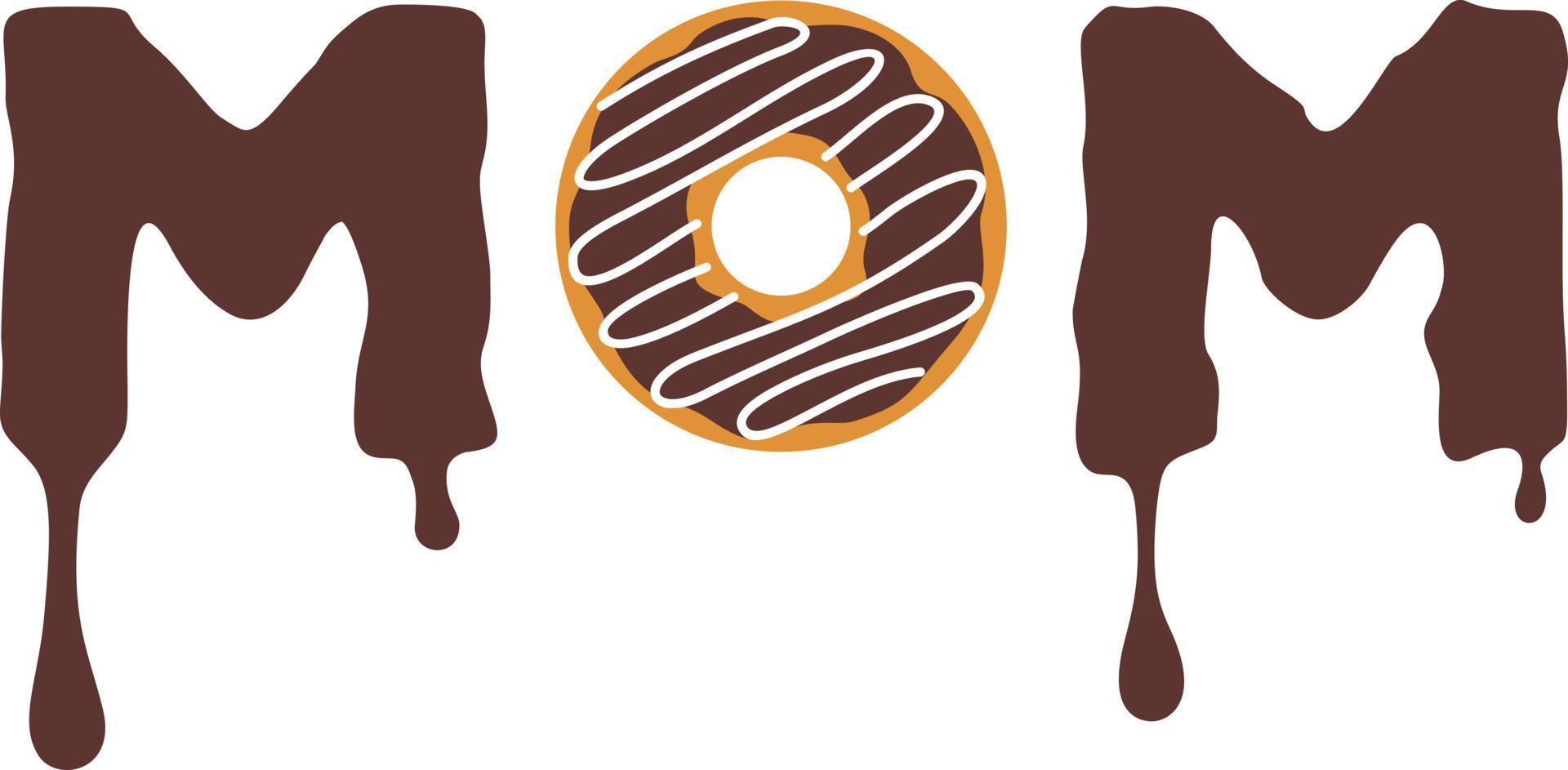 MOM donut dripping vector