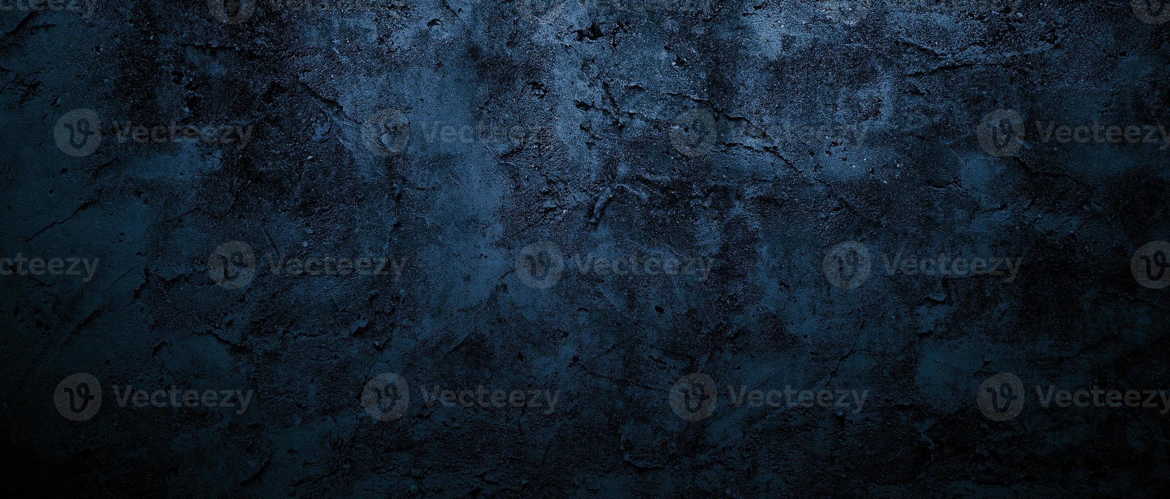 Dark blue cement for the background. Scary dark wall photo