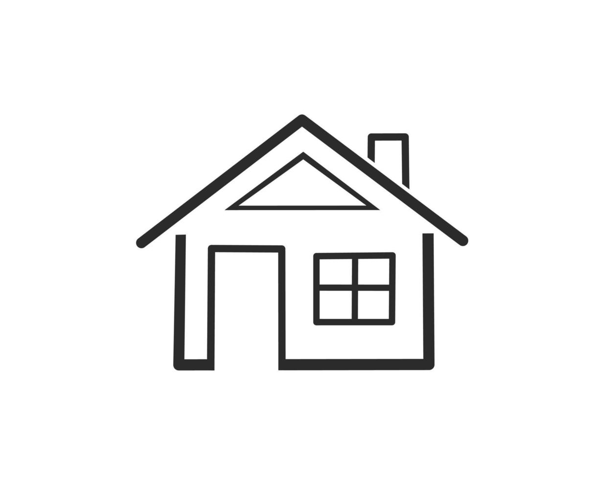 house icon line design, free vector