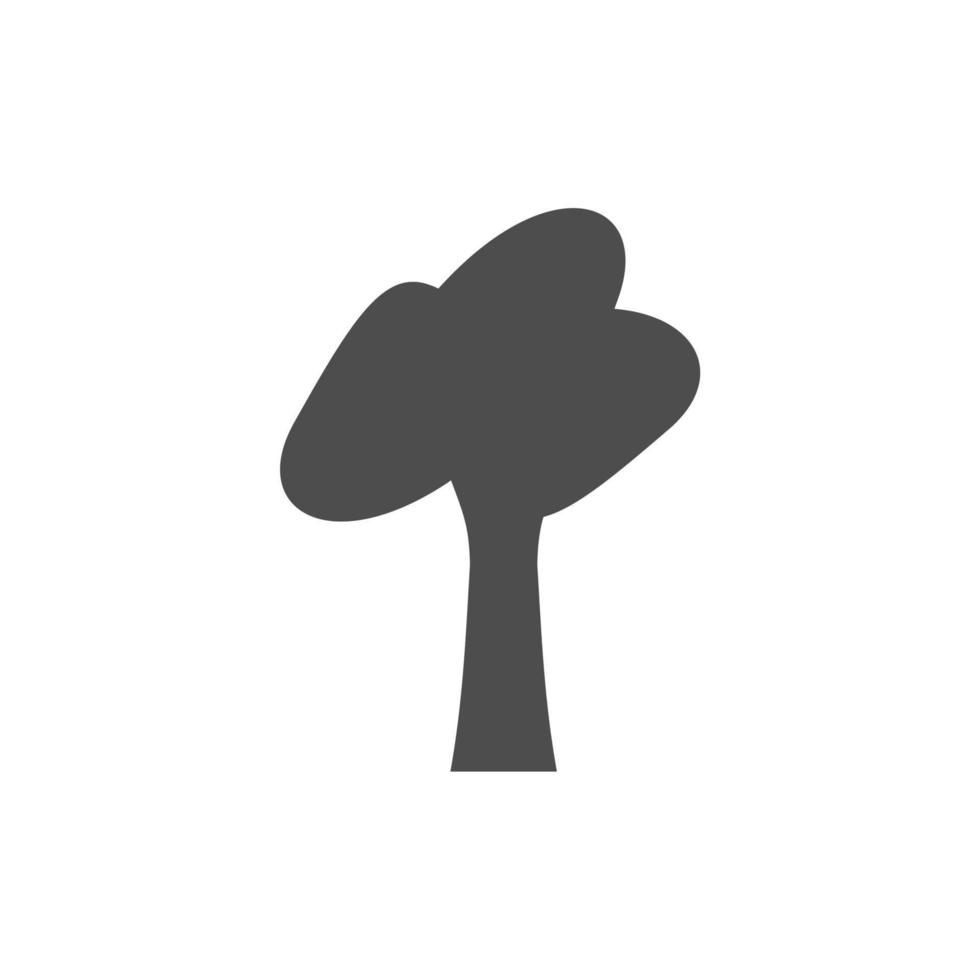 icono de árbol simple sobre fondo blanco vector