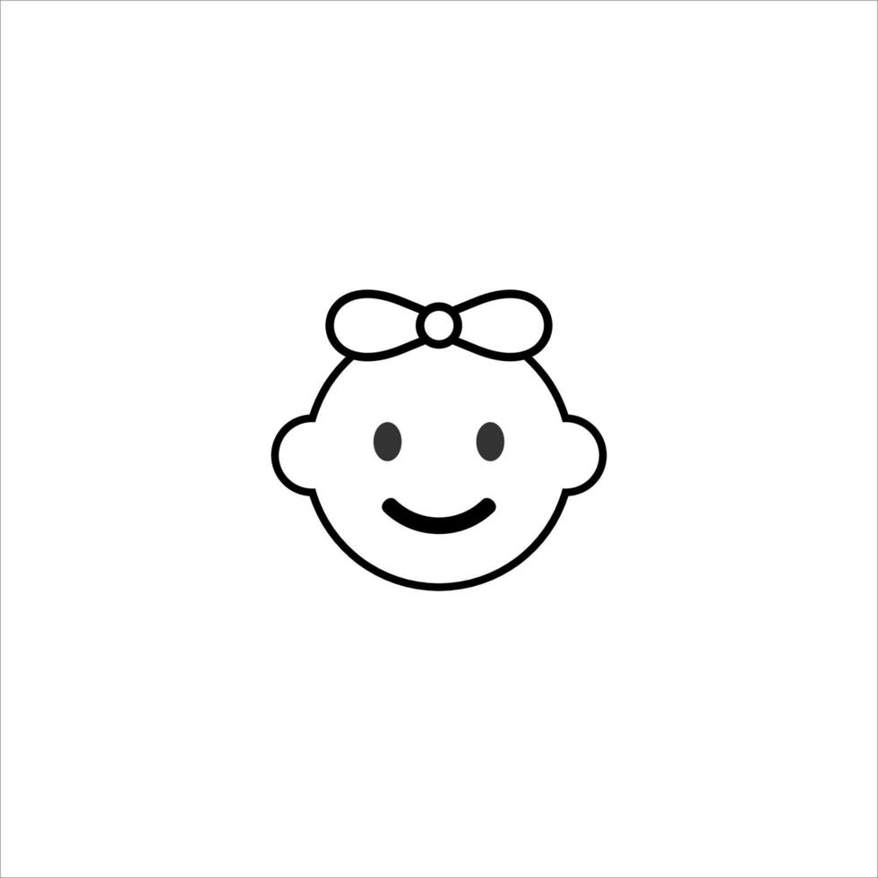 baby and children themed simple line icon vector