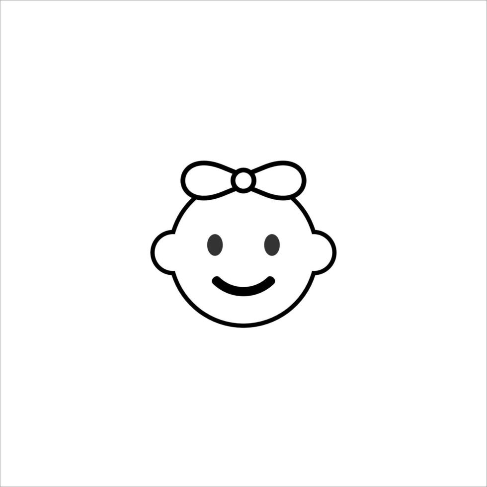 icono de línea simple temática de bebés y niños vector