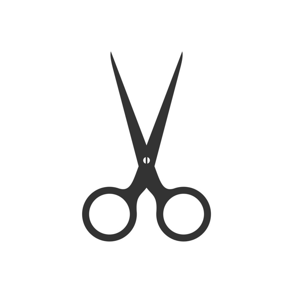 simple scissors icon on white background vector