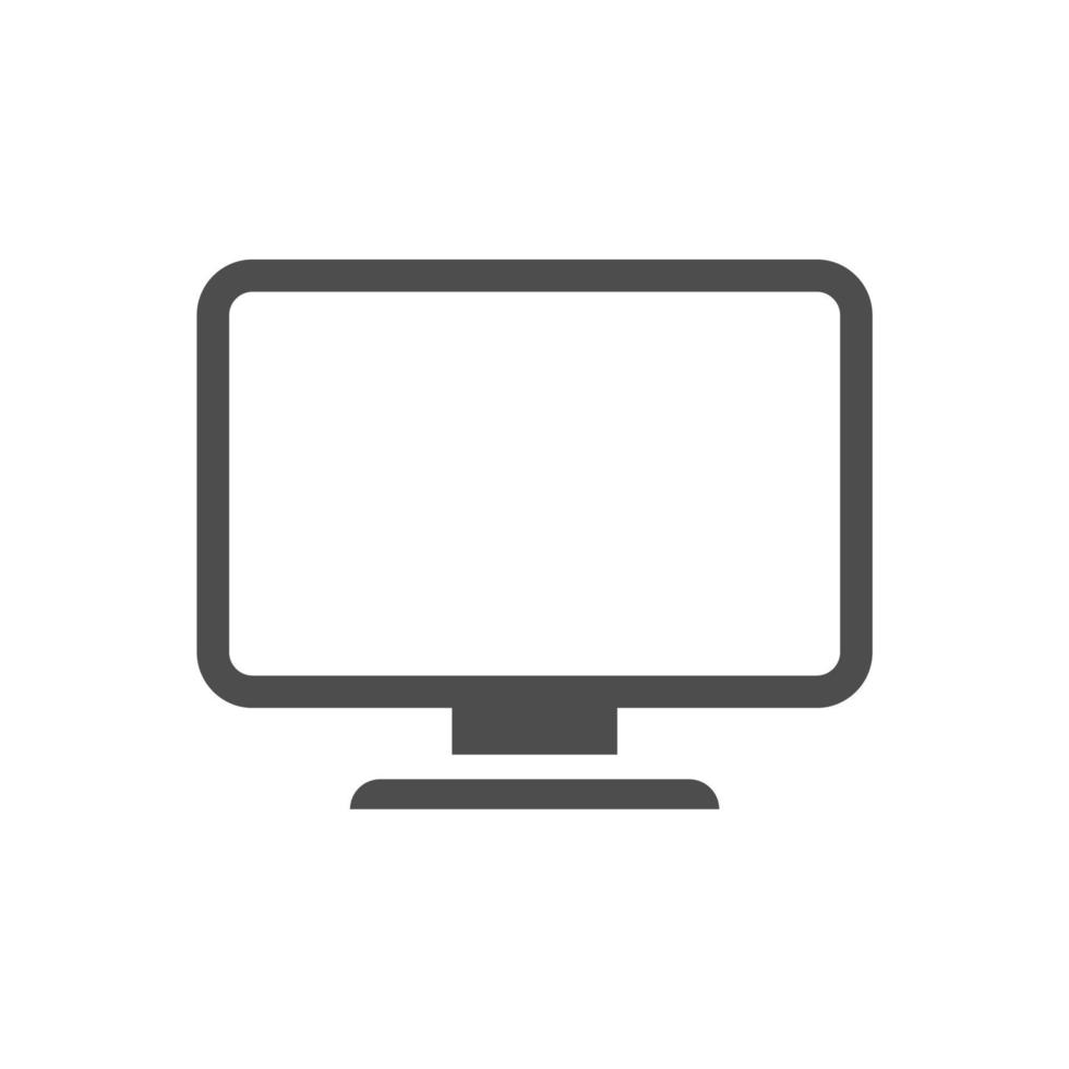 icono de monitor del conjunto básico de iconos planos vector