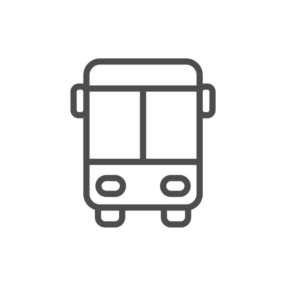 icono de línea simple de vehículo de transporte vector