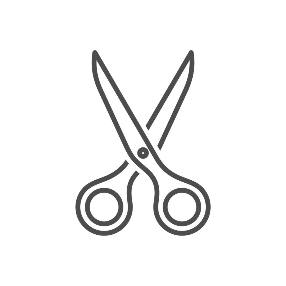 simple scissors icon on white background vector