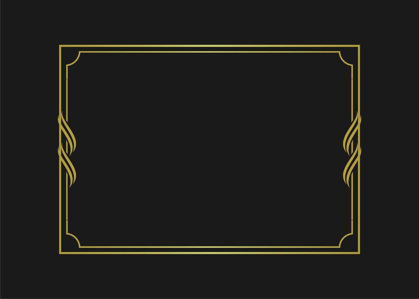 simple line border frame vector