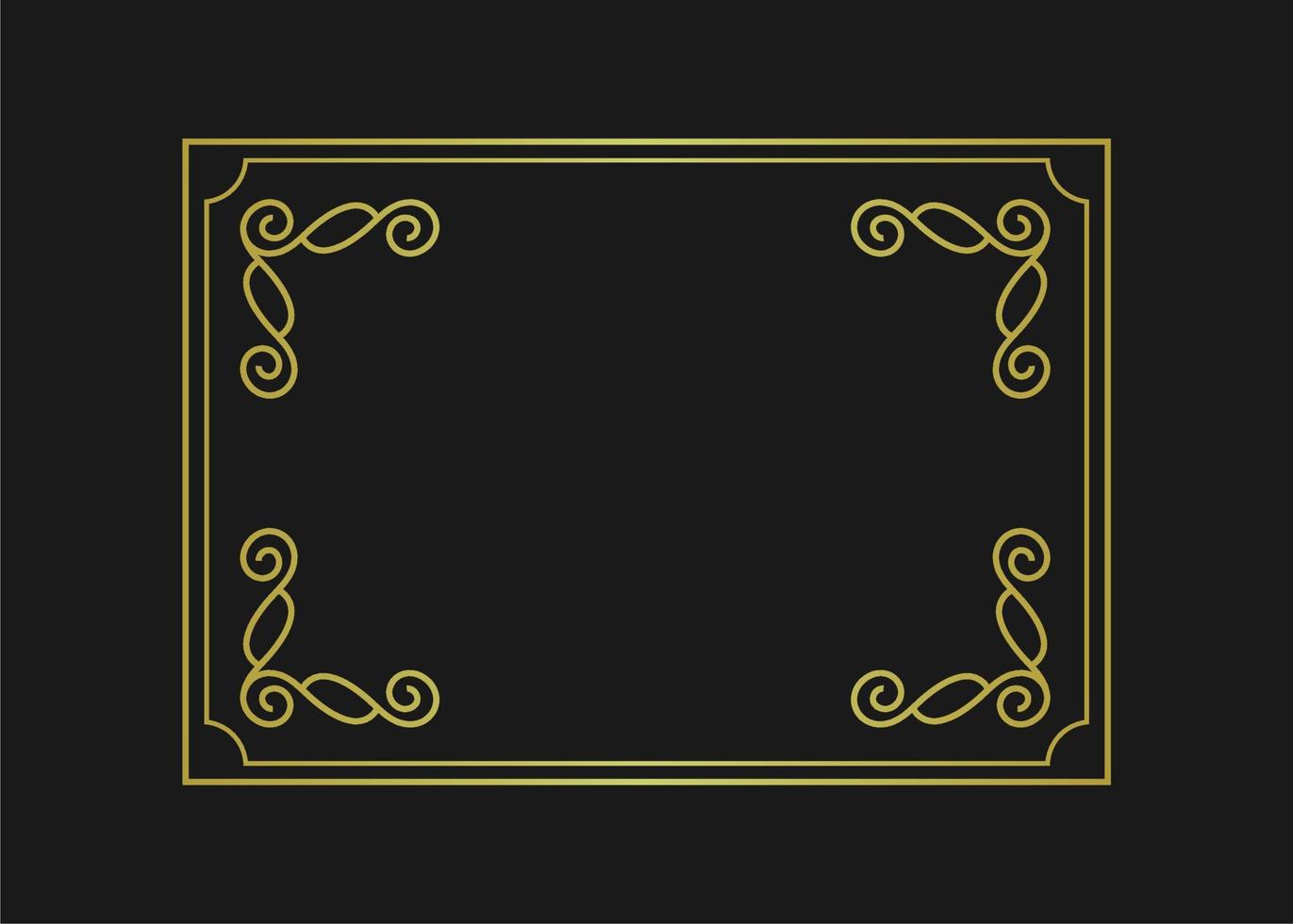 simple line border frame vector