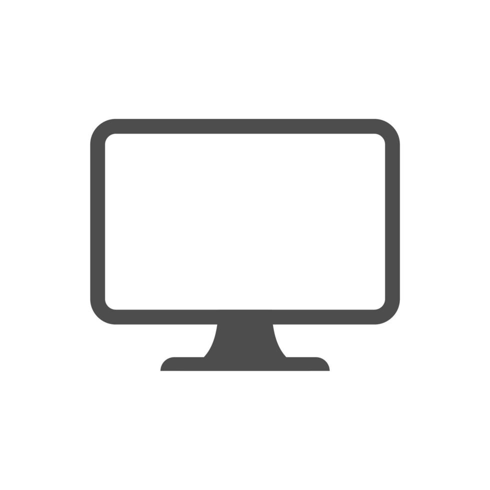 icono de monitor del conjunto básico de iconos planos vector