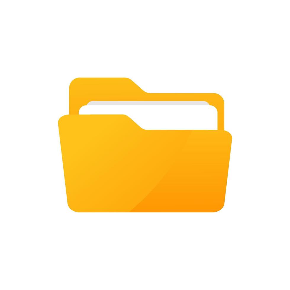 simple folder icon on white background vector