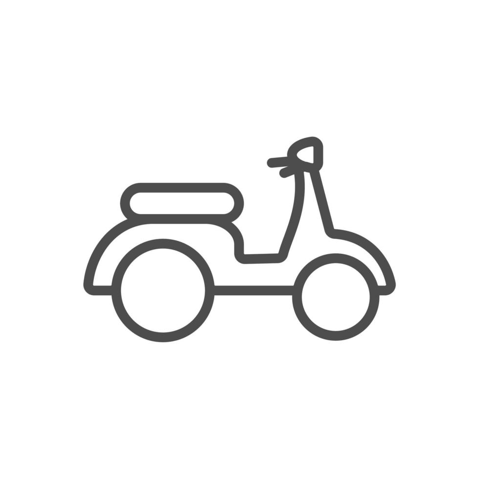 transportation vehicle simple line icon vector