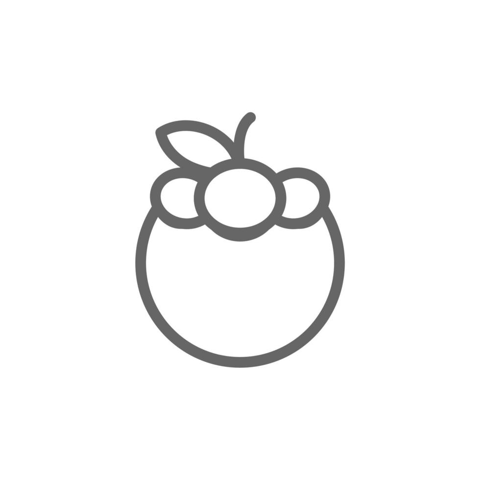 simple fruit icon on white background vector