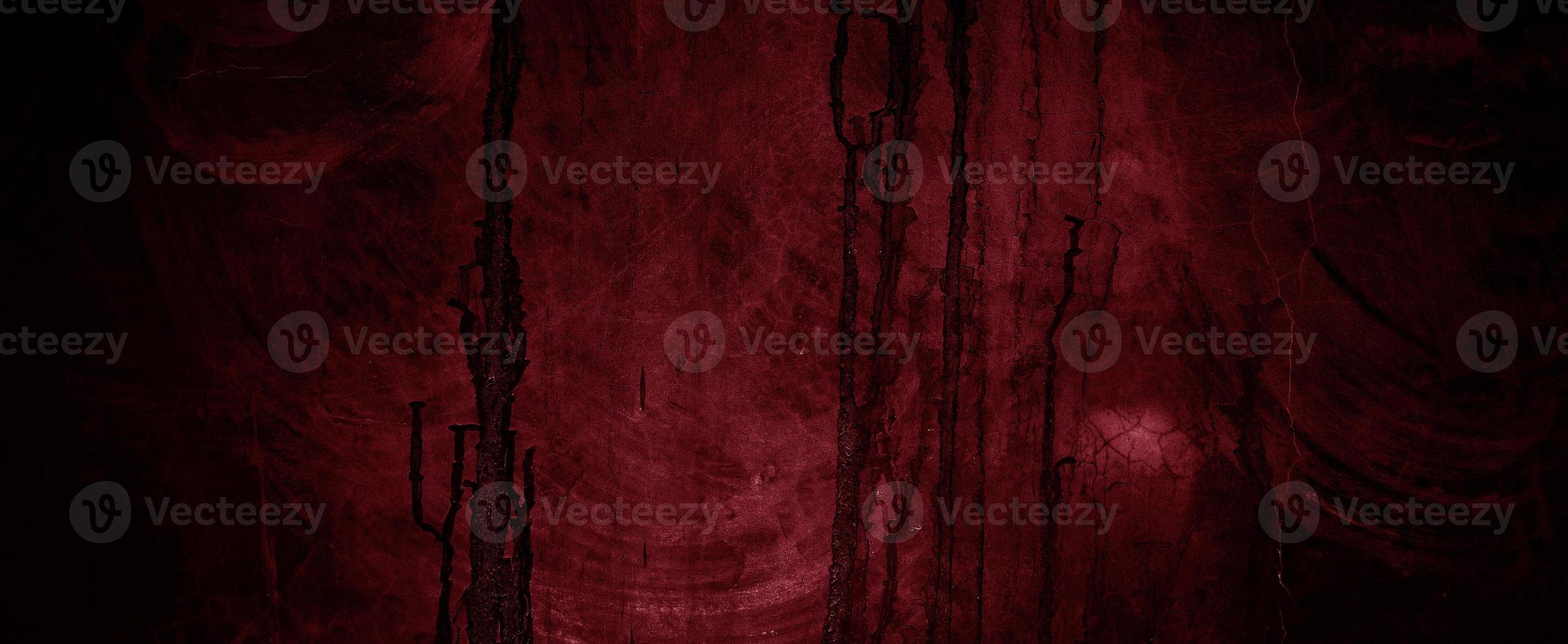 Scary dark red walls, slightly light dark concrete cement texture for background photo