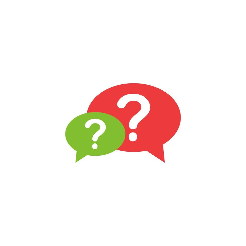 simple question box icon on white background vector