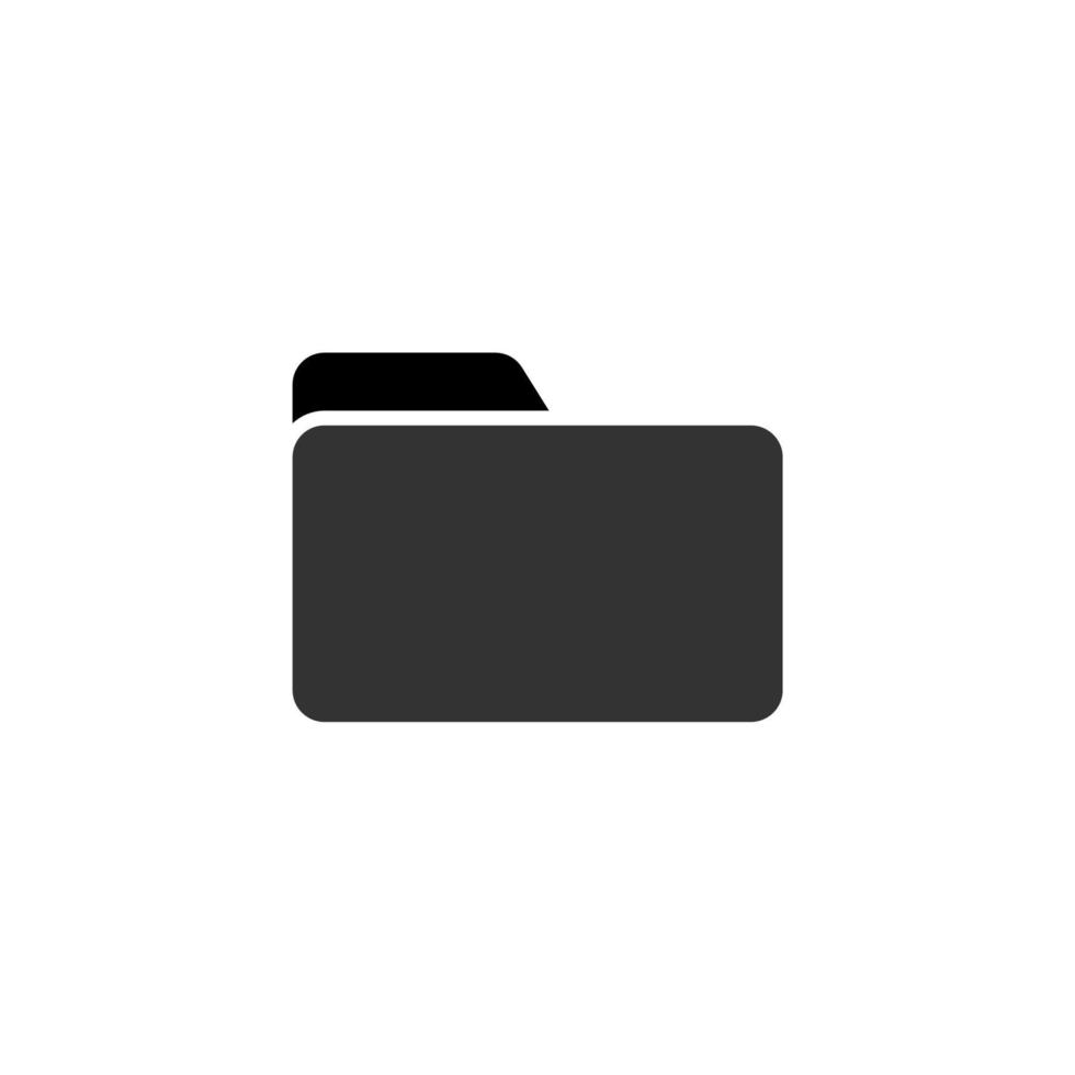 Simple folder icon for document storage vector