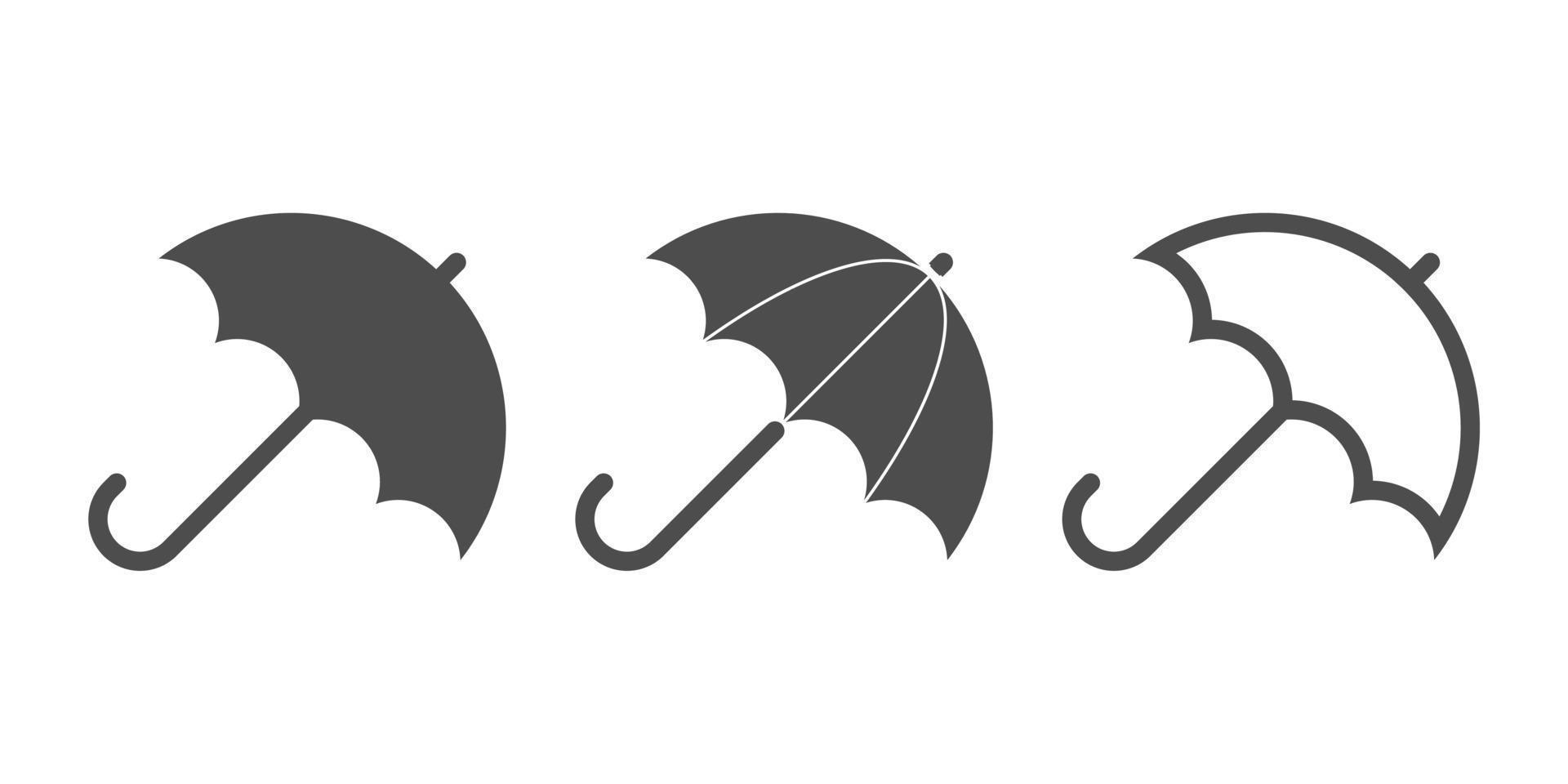 Simple umbrella icon for the rainy season vector