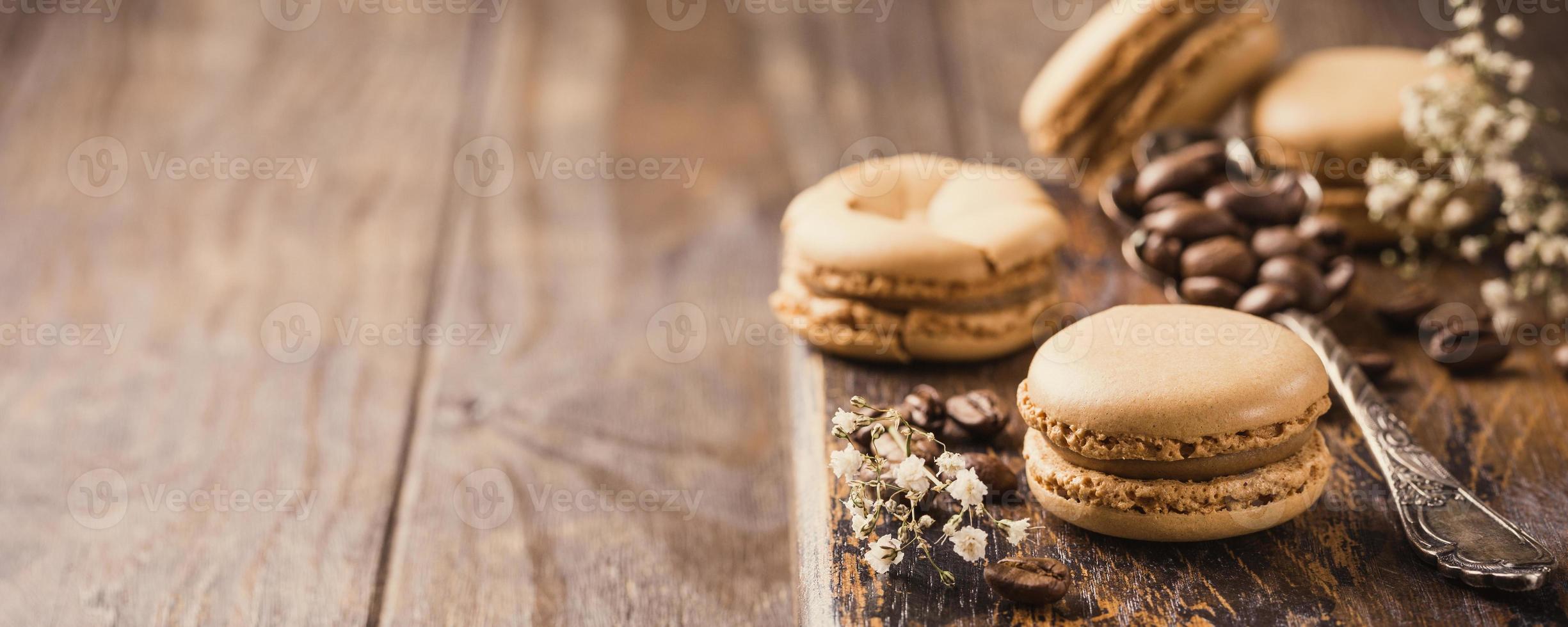 macarons de café francés foto