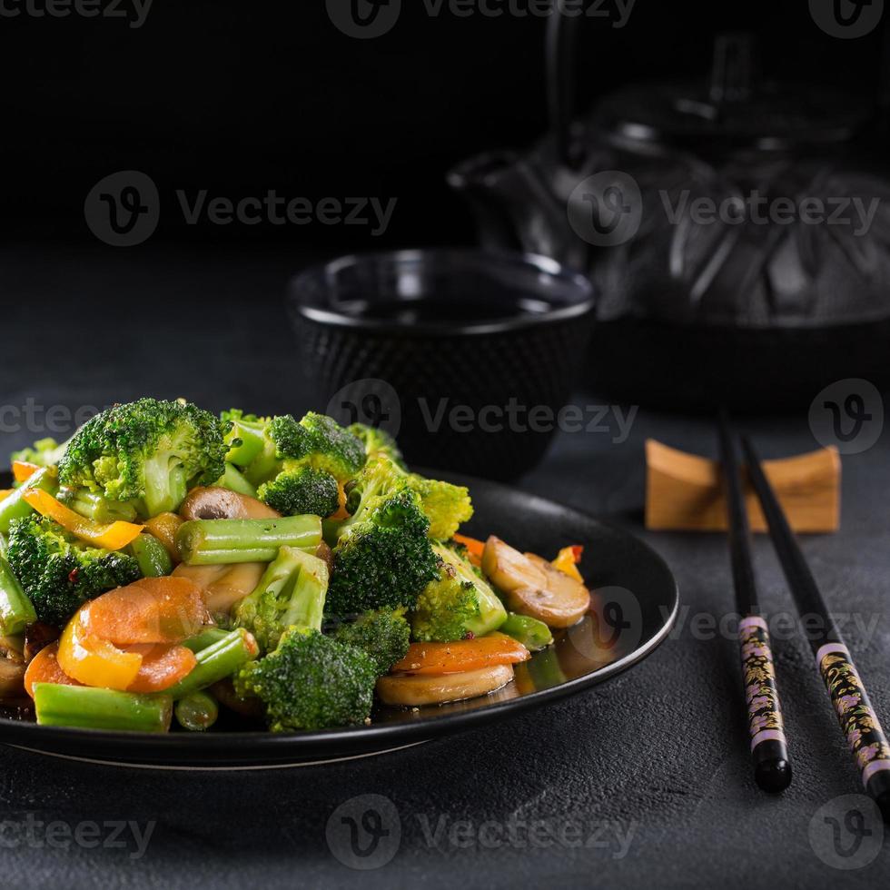 Stir fried vegetables photo