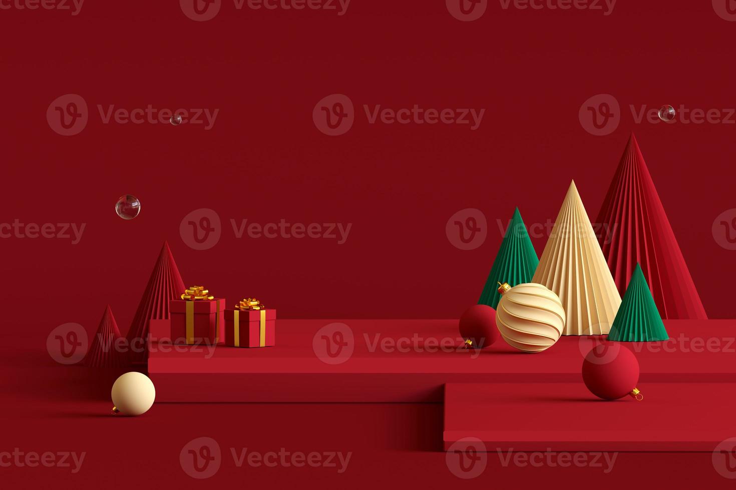 3D Render Abstract Winter Background, Christmas and new year background photo