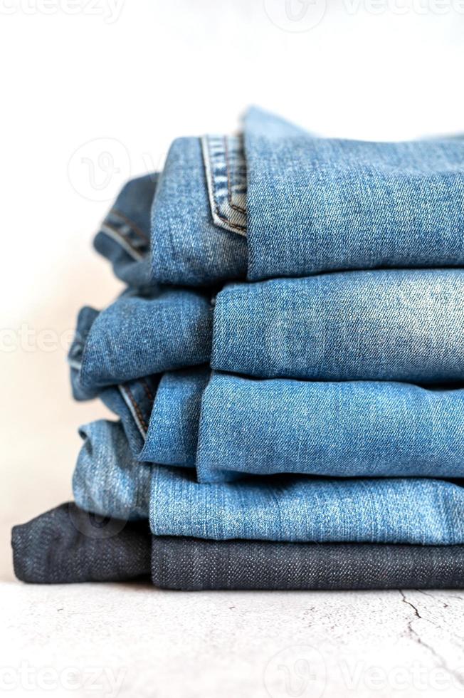 jeans stack pants denim stscked photo