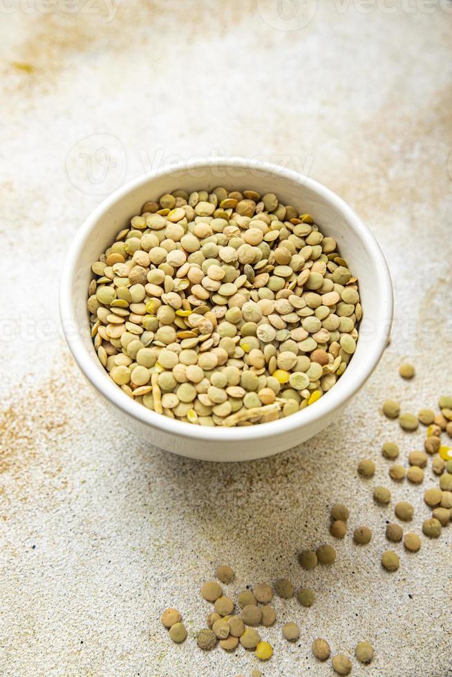 green lentils raw legumes healthy meal snack diet photo