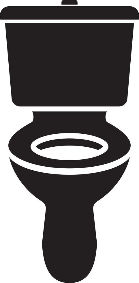 Toilet pot silhouette vector