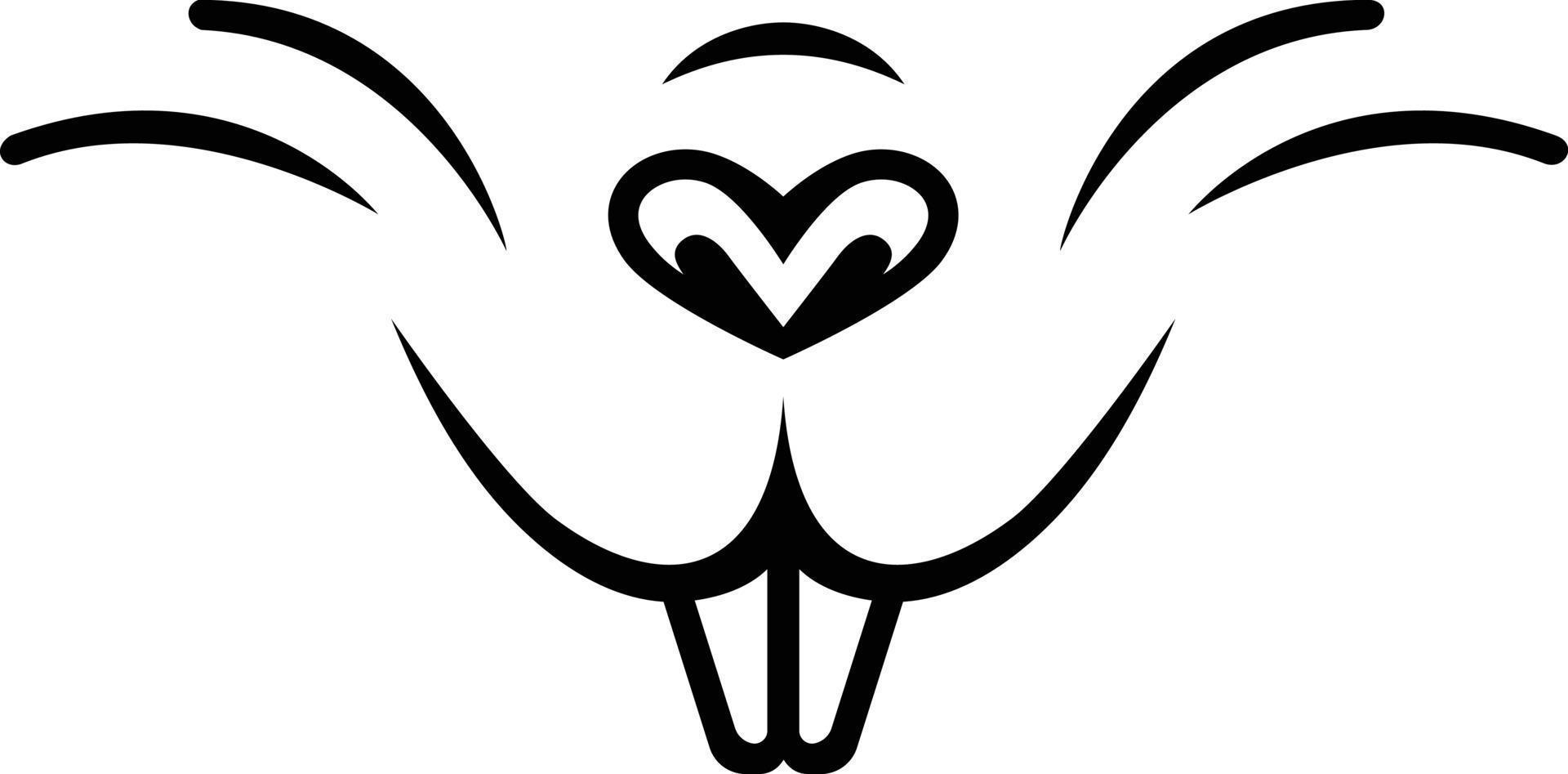 Rabbit snout vector