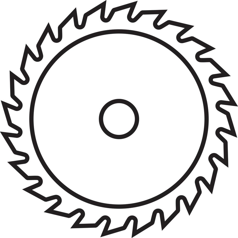contorno de la hoja de sierra vector
