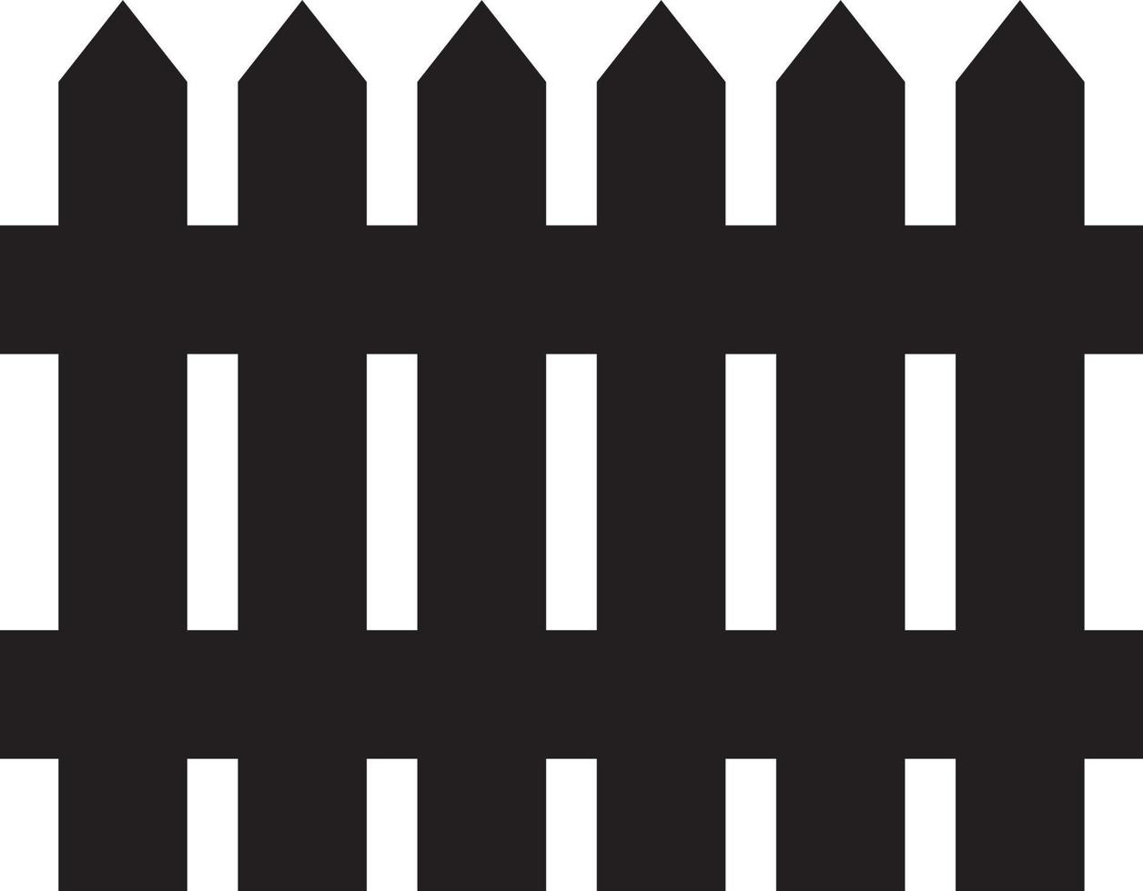 Wooden Fence silhouette vector