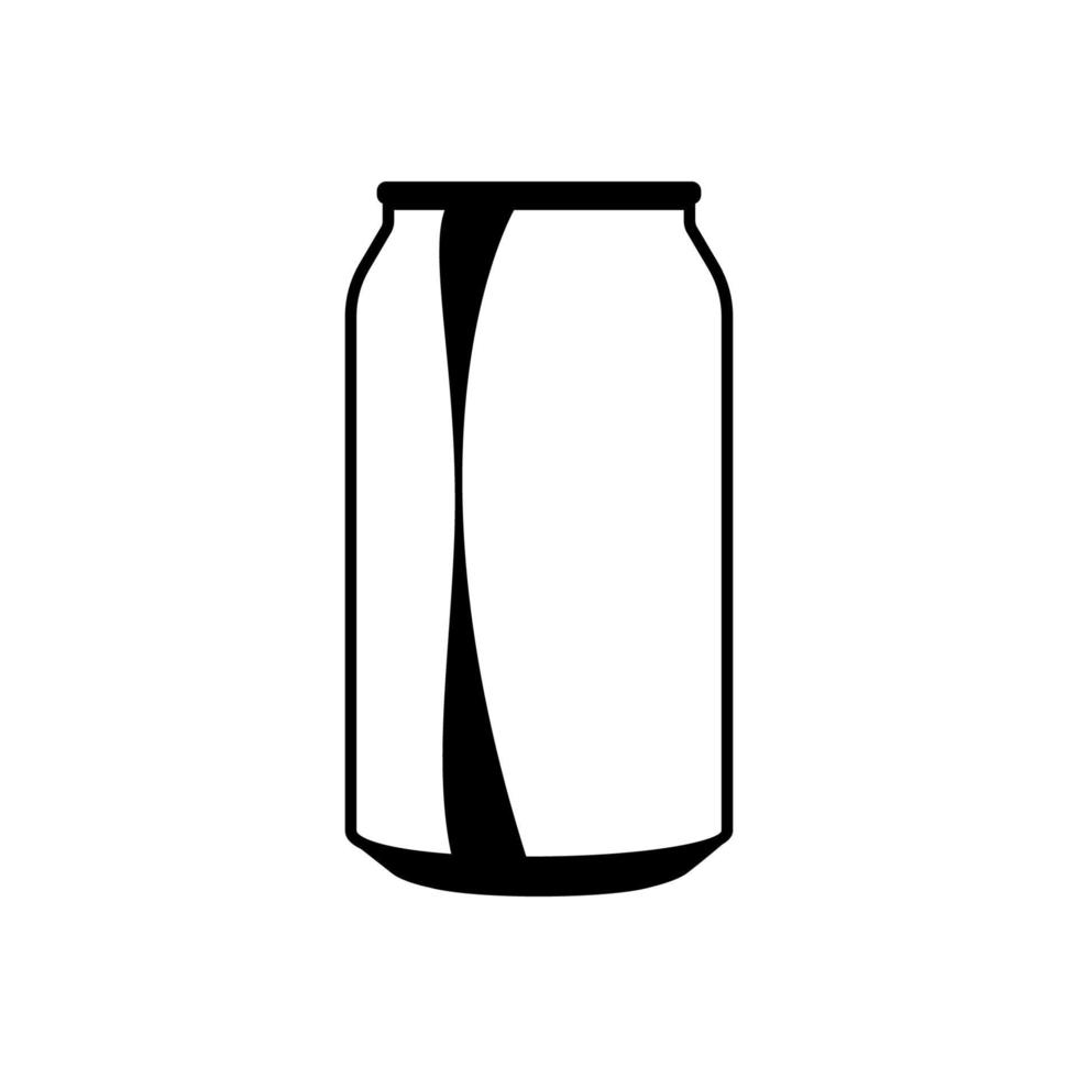 Vector aluminum can outline icon