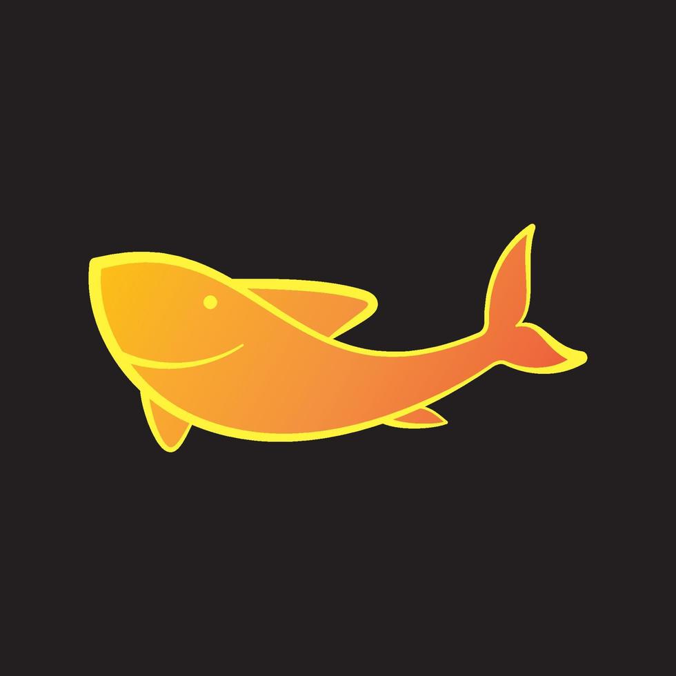 Fish line icon, abstract fish vector illustration