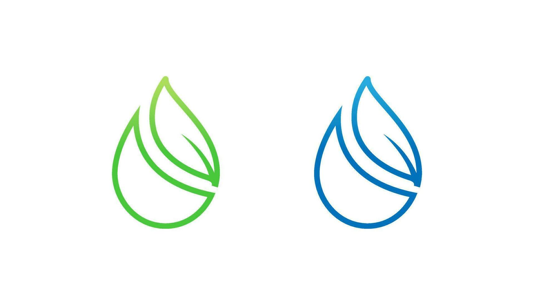 Green water logo design vector