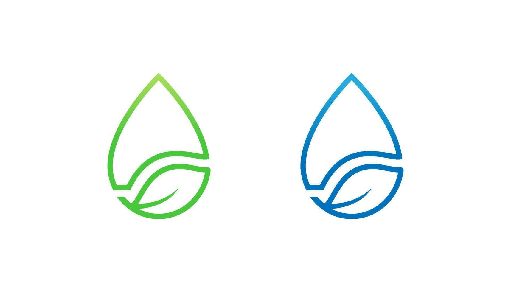 Green water logo design vector