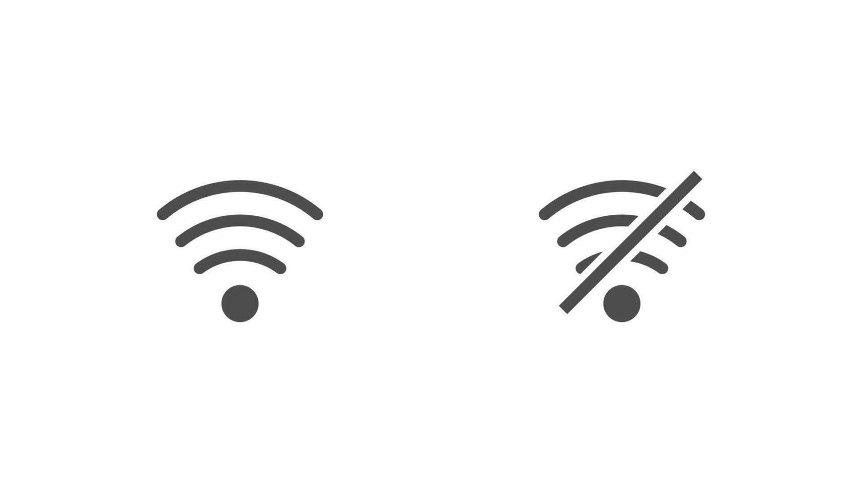 Diseño de vector de icono de notificación wifi sobre fondo blanco