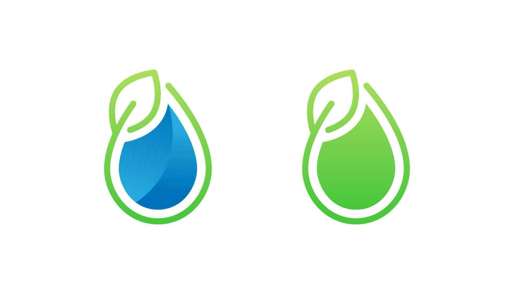 Green water logo design vector