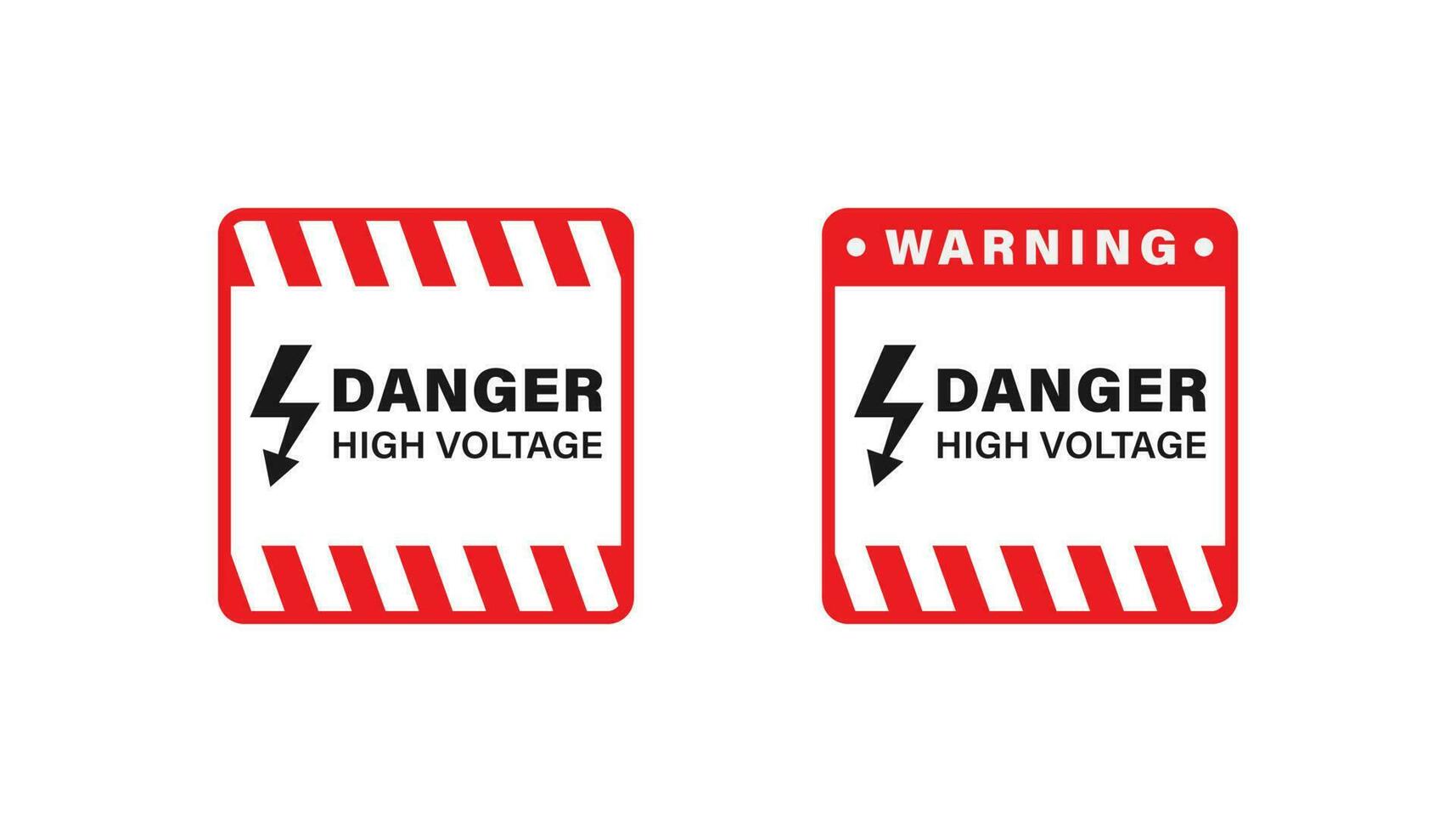 Danger high voltage sign board vector