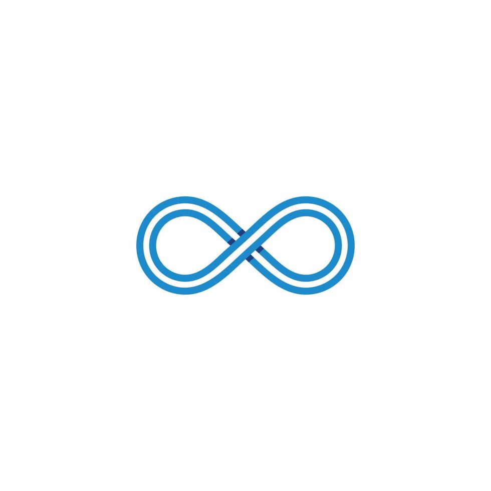 infinity shadow overlapping line colorful design logo vector