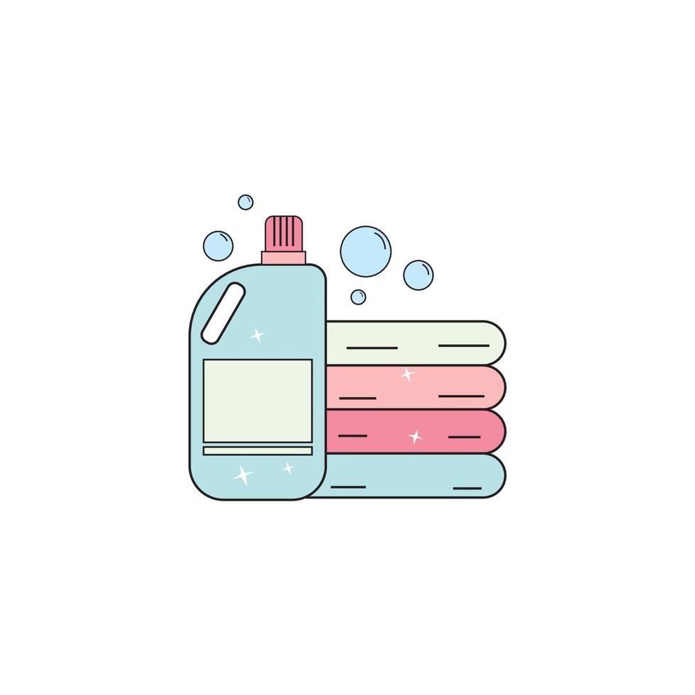 flat illustration of laundry and market used for print,  app, web, advertising, etc vector