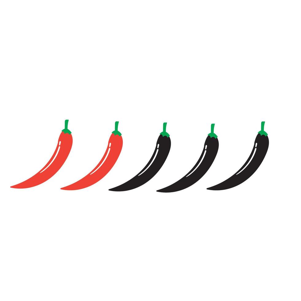 hand drawn Spicy chili pepper level. spicy food mild and extra hot sauce, chili pepper red outline icons vector isolated background