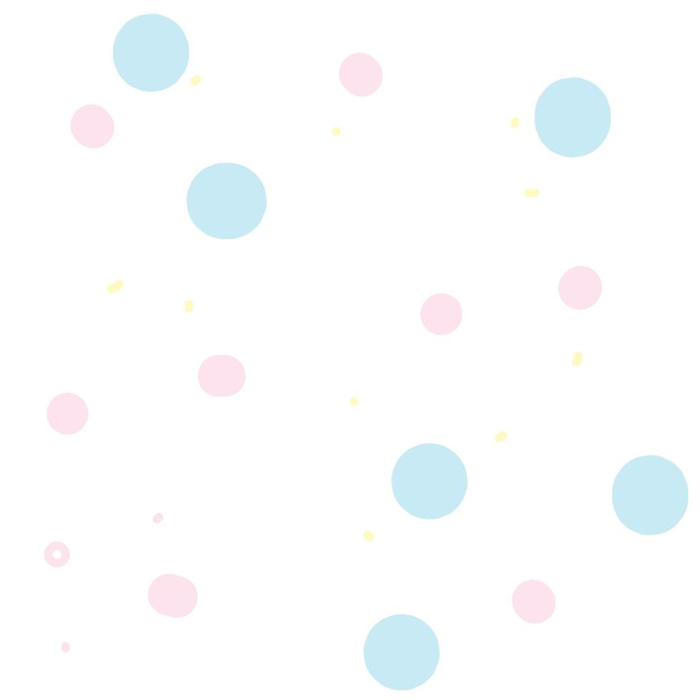 cute hand drawn seamless pattern dot style with pastel color vector