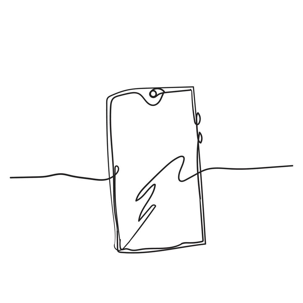 handdrawn doodle continuous line drawing of digital devices vector