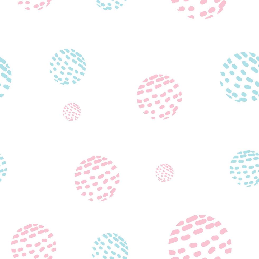 cute hand drawn seamless pattern dot style with pastel color vector