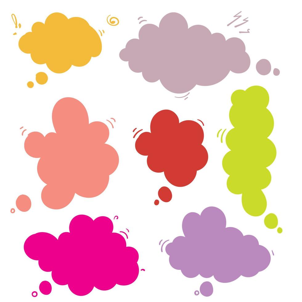 Think bubble isolated icon.hand drawn doodle style Vector illustration ...