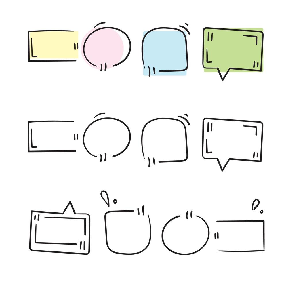 hand drawn Texting boxes. Quote text design info boxes quotation bubble blog quotes symbols. Speech citation balloons, remark frame vector set
