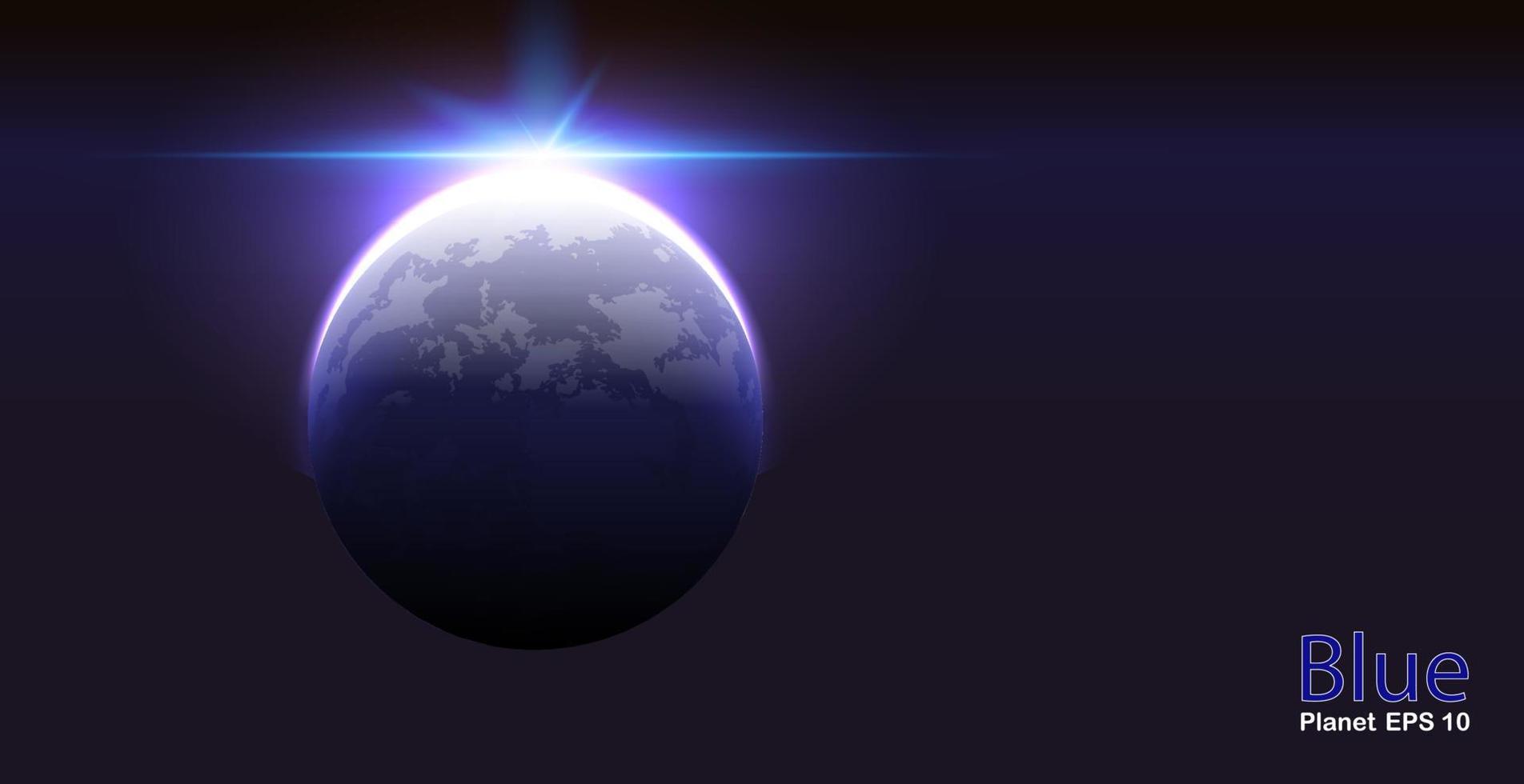 Planet with blazing edge vector