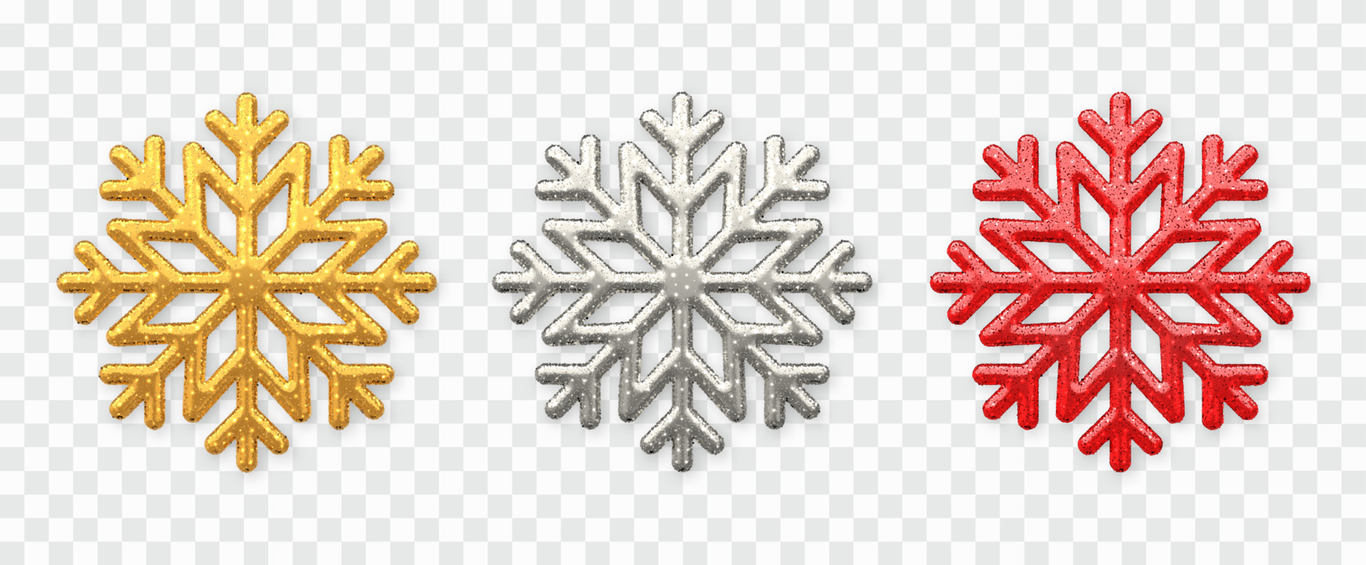 Silver snowflake isolated on a transparent Vector Image